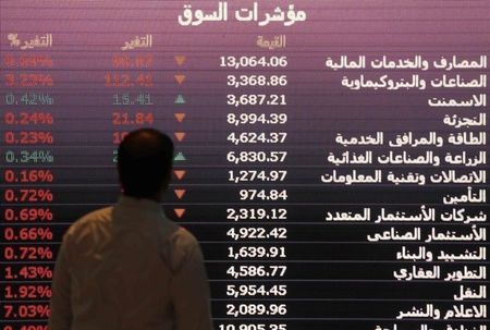 مؤشرات الأسهم في السعوديه هبطت عند نهاية جلسة اليوم
