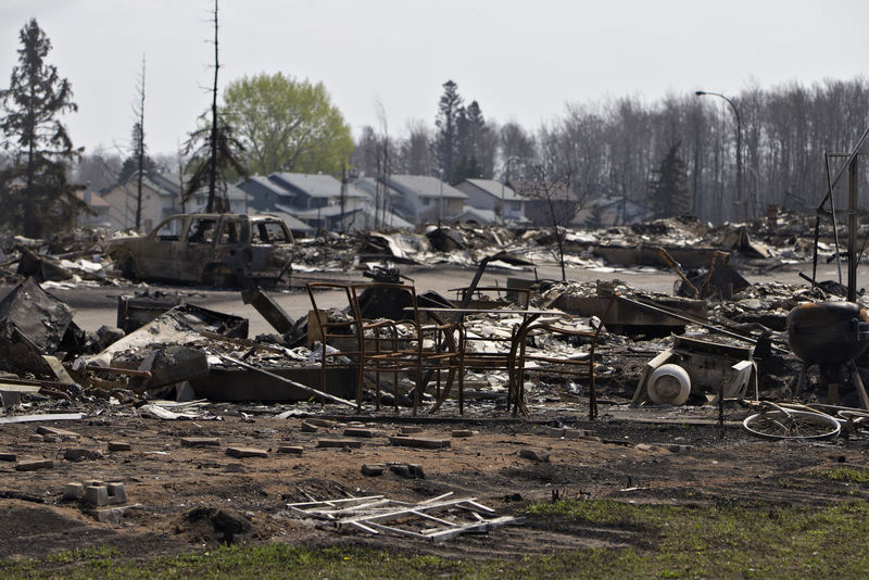 &copy; Reuters.  Ash and debris delays return for 2,000 Fort McMurray evacuees