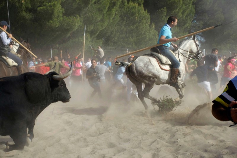 &copy; Reuters.  Homem morre e dois outros ficam feridos em corridas de touros na Espanha