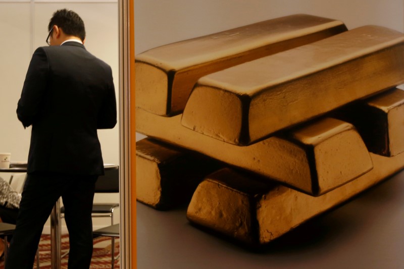 Futures emas lebih rendah selama sesi AS