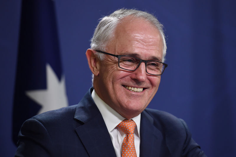 &copy; Reuters.  Support for Australian PM hits 10-month high, raises prospect of an early election 