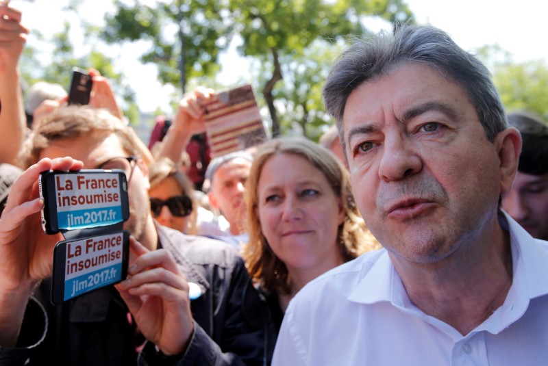 &copy; Reuters.  Candidato extrema-esquerda ameaça tornar eleições França corrida a 4