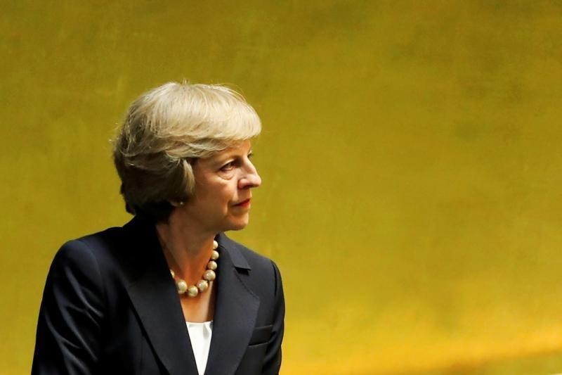 &copy; Reuters.  UK gilt yields slide as PM May loses grip on power