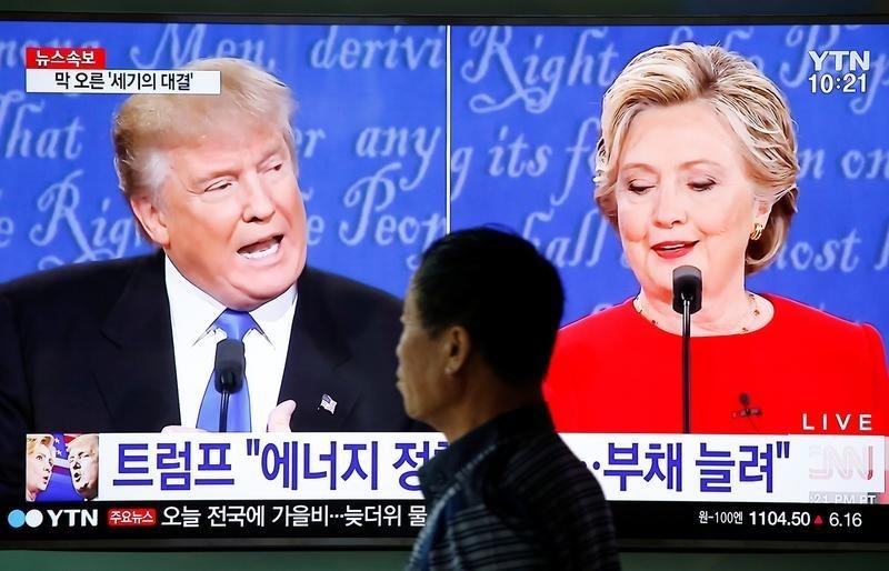 &copy; Reuters.  Candidates Trump and Clinton