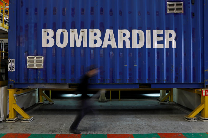 &copy; Reuters.  Bombardier, Once a Canadian Champion, Faces Ouster From Index
