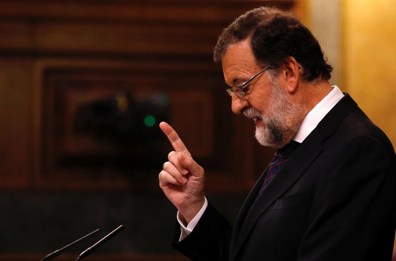 &copy; Reuters.  Rajoy kündigt Maßnahmen zur Regierungsübernahme in Katalonien an