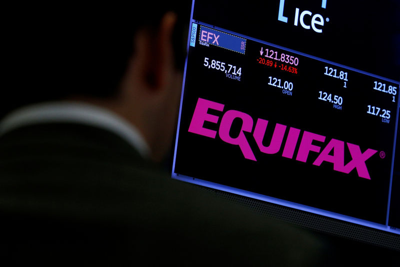 &copy; Reuters.  Equifax plunges, but cybersecurity names rally in wake of data breach