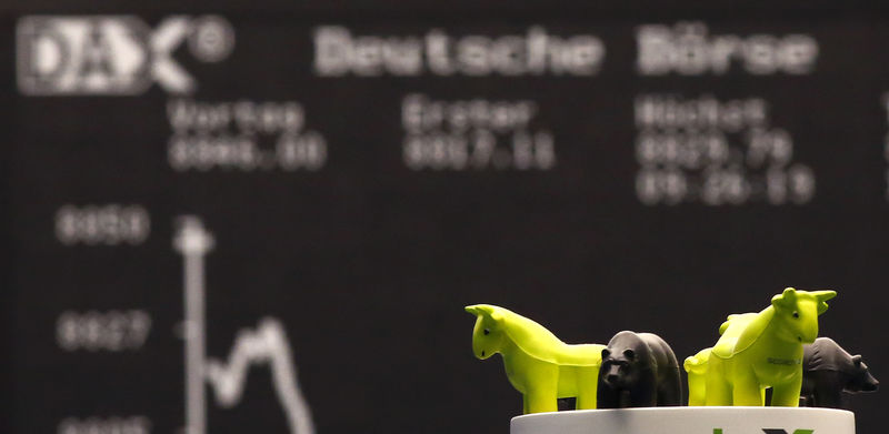 European stock futures lower; sentiment weakens ahead of Powell speech