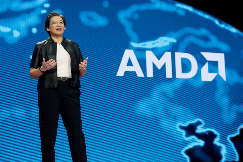 AMD Trades at High, Up 2.5%