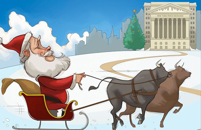 Babbo Natale arriva a Wall Street