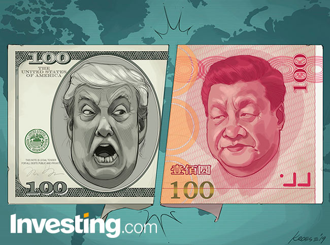 الكاريكاتير - خوف الأسواق من أن تتحول حرب التجارة الأمريكية الصينية إلى حرب عملات شاملة