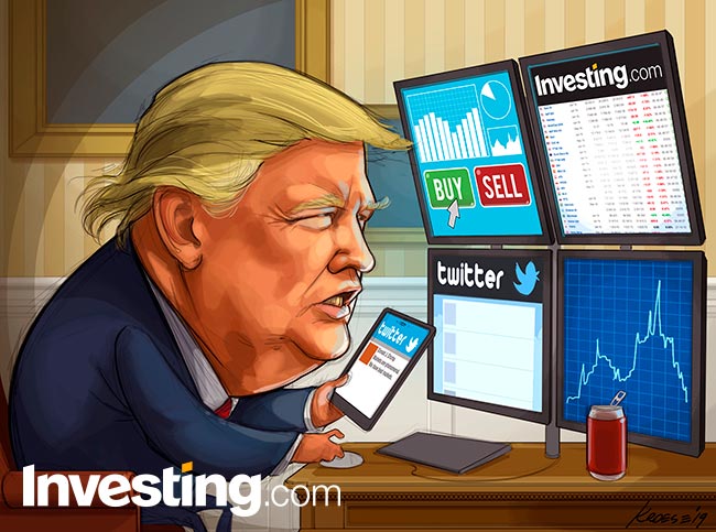 Comic: Trump Tweets Trigger Market Volatility Amid Panic and Confusion