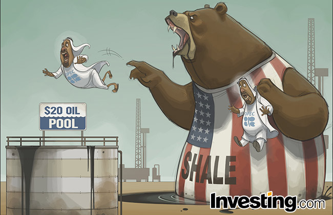 Boom dello scisto USA: greggio torna nel mercato orso nonostante l'OPEC