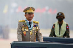 Myanmar protesters burn junta leader's images on his birthday