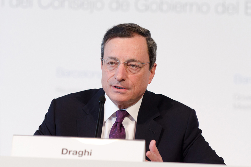 ECB improves growth outlook, cuts inflation forecasts; Draghi sees risks as "broadly balanced"