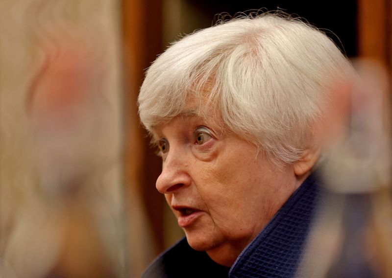 Yellen says U.S. inflation easing as some sectors slow, labor market strong