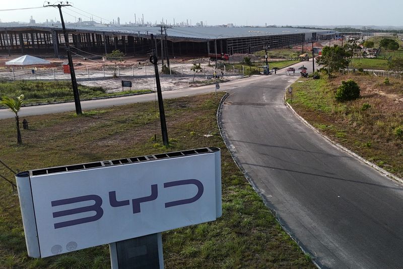 &copy; Reuters BYD diz que está colaborando com o Ministério Público do Trabalho após ação pública