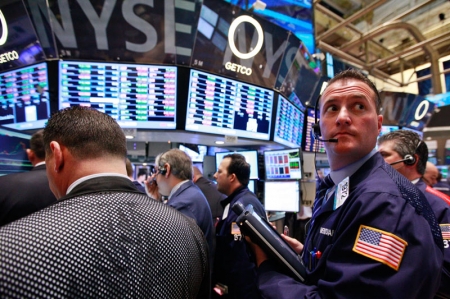 U.S. stocks higher at close of trade; Dow Jones Industrial Average up 0.13%