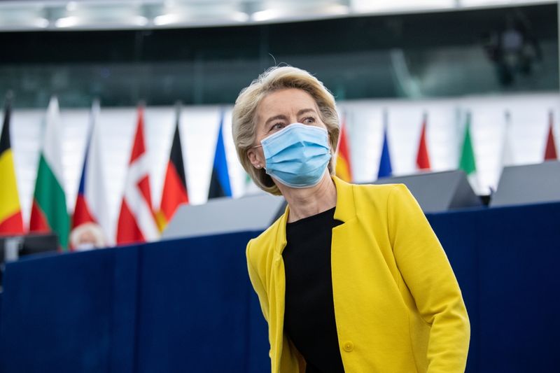 EU delivers enough doses to vaccinate 70% of adults, von der Leyen says
