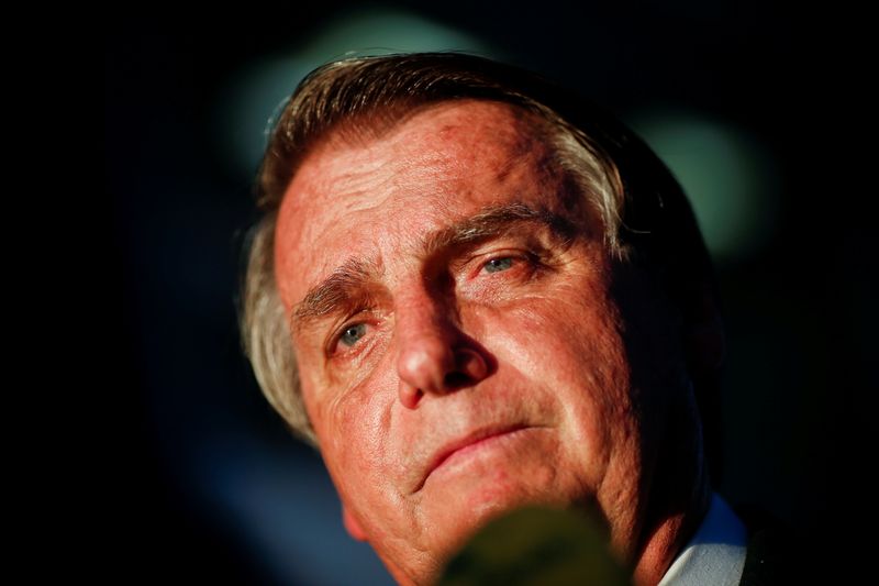 &copy; Reuters. Presidente Jair Bolsonaro durante entrevista coletiva em Brasília
12/07/2021
REUTERS/Adriano Machado