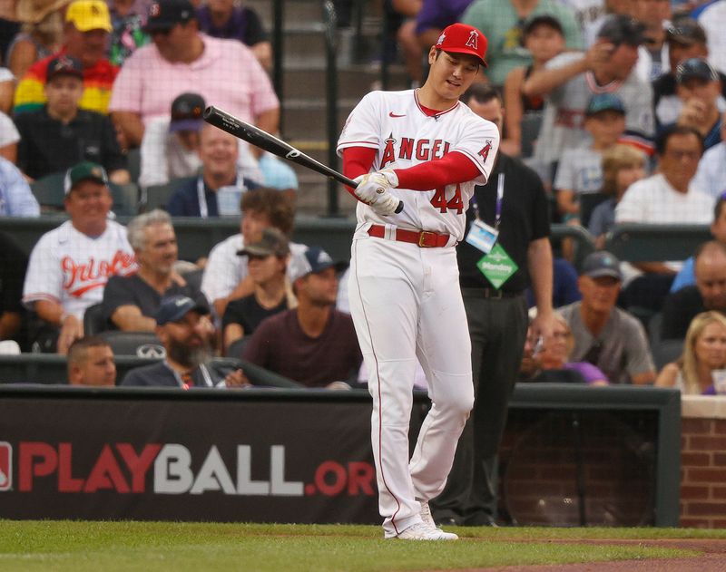&copy; Reuters. Jul 12, 2021; Denver, CO, USA; Los Angeles Angels designated hitter/starting pitcher Shohei Ohtani during the 2021 MLB Home Run Derby. Mandatory Credit: Isaiah J. Downing-USA TODAY Sports