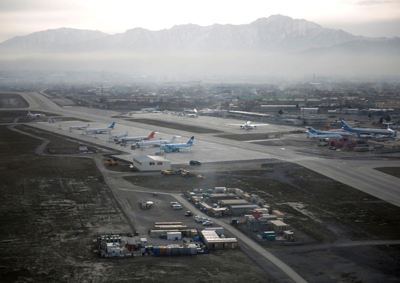 © Reuters. FILE PHOTO: An aerial view of the Hamid Karzai International Airport in Kabul, previously known as Kabul International Airport, in Afghanistan, February 11, 2016. REUTERS/Ahmad Masood/File Photo