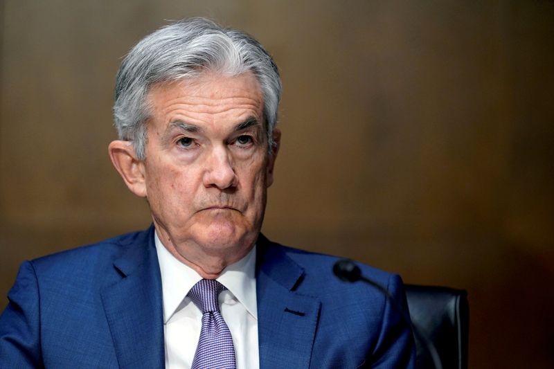 &copy; Reuters. FILE PHOTO: Federal Reserve Chairman Jerome Powell testifies before the Senate Banking Committee hearing on Capitol Hill in Washington, U.S., December 1, 2020. Susan Walsh/Pool via REUTERS