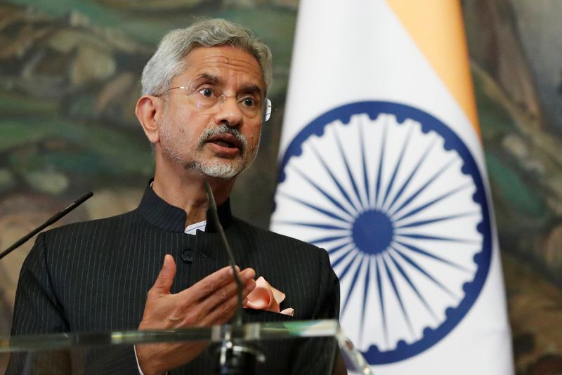 &copy; Reuters. FILE PHOTO: India's Minister of External Affairs Subrahmanyam Jaishankar attends a joint news conference with Russia's Foreign Minister Sergei Lavrov following their talks in Moscow, Russia July 9, 2021. REUTERS/Shamil Zhumatov/Pool