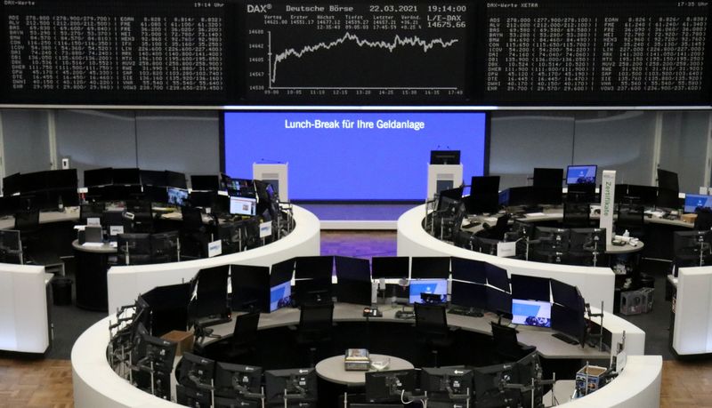 &copy; Reuters. La Borsa di Francoforte , Germania, 22 marzo 2021. REUTERS / Staff