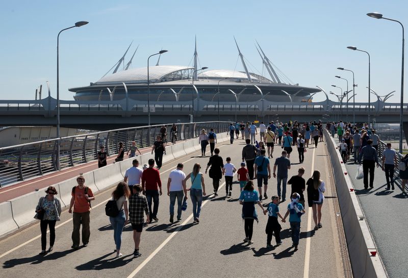 &copy; Reuters. Estádio de São Petersburgo
 13/5/2018   REUTERS/Anton Vaganov