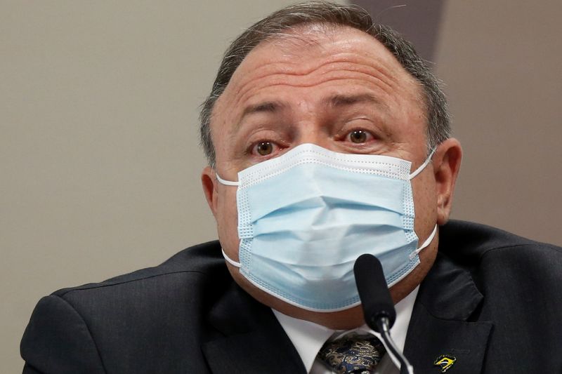 &copy; Reuters. Ex-ministro da Saúde Eduardo Pazuello
20/05/2021
REUTERS/Adriano Machado