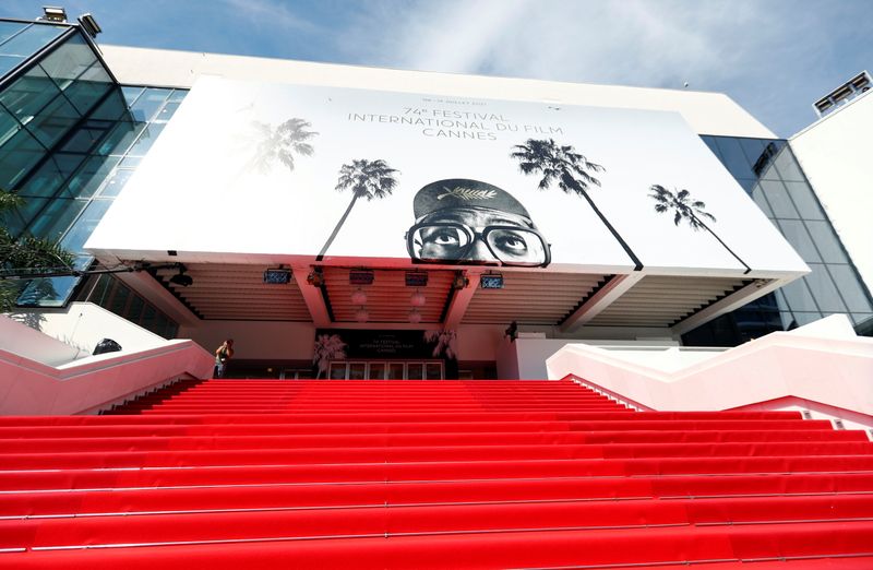 &copy; Reuters. Entrada principal do local que recebe o Festival de Cannes, na França
06/07/2021
REUTERS/Johanna Geron