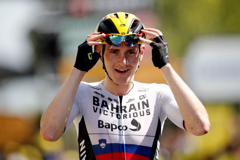 &copy; Reuters. 　世界最高峰の自転車ロードレース、ツール・ド・フランスの第１９ステージ、マテイ・モホリッチが４時間１９分１７秒で区間優勝した。今大会２勝目（２０２１年　ロイター）