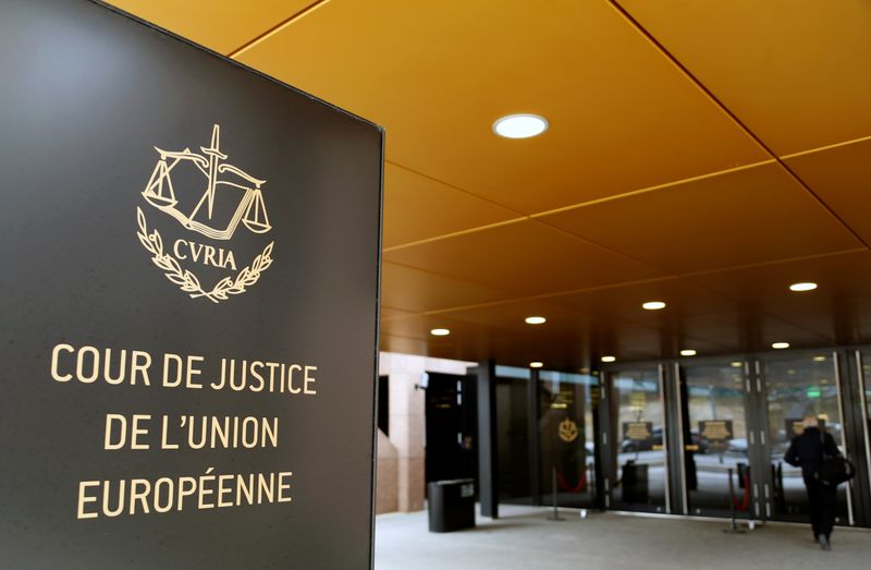 &copy; Reuters. مقر محكمة العدل الأوروبية في لوكسمبورج من الخارج في صورة من أرشيف رويترز