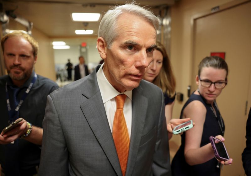 U.S. senators drop tax enforcement from bipartisan infrastructure bill -Portman
