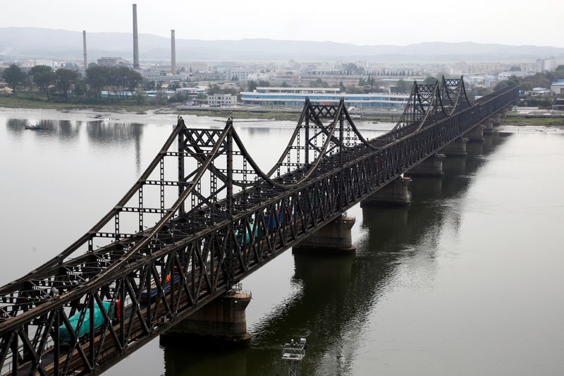 &copy; Reuters. 　７月１９日、中国税関総署が１８日発表した統計によると、６月の対北朝鮮輸出は１２３２万ドル相当と、６カ月平均を上回り、５月の２７１万ドルから大幅に増加した。写真は中国と北