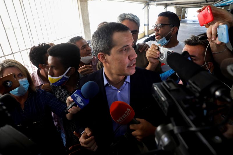 &copy; Reuters. FILE PHOTO: Venezuela's opposition leader Juan Guaido speaks to the media, in Caracas, Venezuela July 12, 2021.  REUTERS/Leonardo Fernandez Viloria