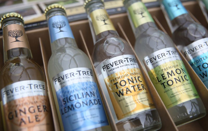 &copy; Reuters. FILE PHOTO: Products from the drinks company Fever Tree are displayed in London, Britain May 11, 2016. REUTERS/Neil Hall/File Photo