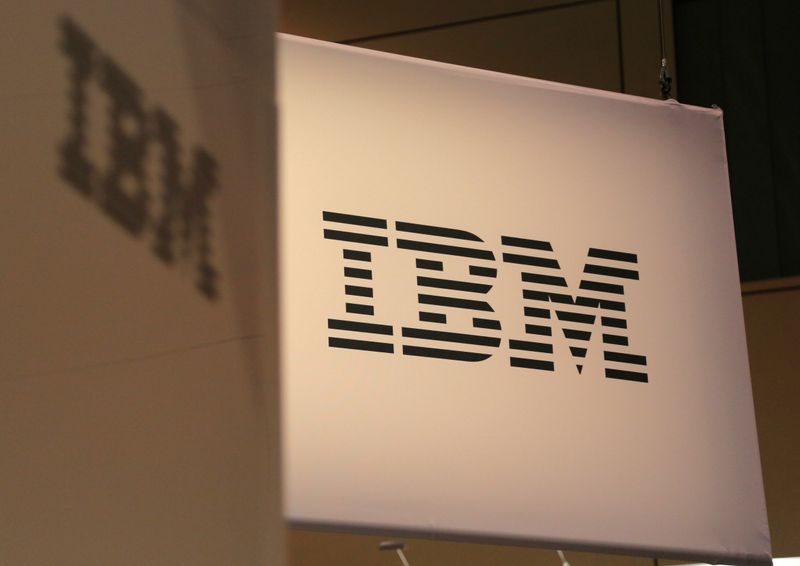 &copy; Reuters. The logo for IBM is seen at the SIBOS banking and financial conference in Toronto, Ontario, Canada October 19, 2017. Picture taken October 19, 2017. REUTERS/Chris Helgren
