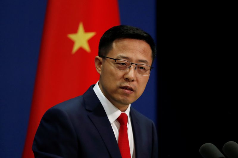 &copy; Reuters. Le porte-parole du ministère chinois des Affaires étrangères Zhao Lijian. Le ministère chinois des Affaires étrangères a vivement réagi mardi à la mise en cause de Pékin par les Etats-Unis et leurs alliés occidentaux pour une série de cyberatta
