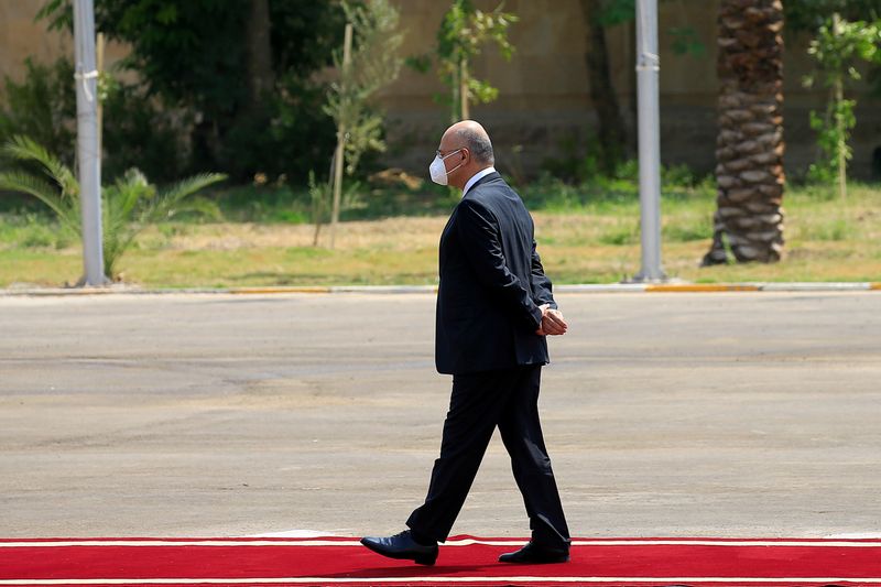 &copy; Reuters. الرئيس العراقي برهم صالح في بغداد يوم 2 سبتمبر آيلول 2020. تصوير: ثائر السوداني - رويترز.