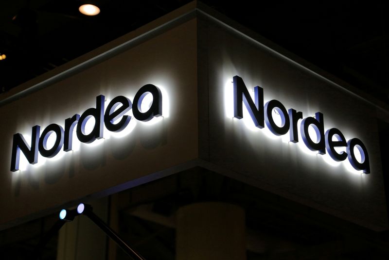 &copy; Reuters. FILE PHOTO: The Nordea Bank AB logo is seen at the SIBOS banking and financial conference in Toronto, Ontario, Canada October 19, 2017. REUTERS/Chris Helgren/File Photo