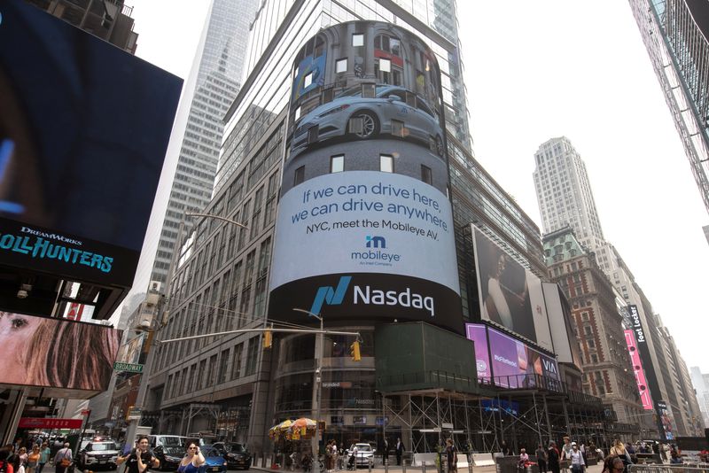 © Reuters. Edifício da Nasdaq em Nova York, EUA 
20/07/2021
REUTERS/Jeenah Moon