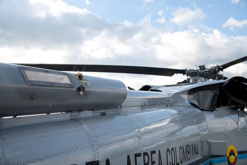 Colombia arrests 10 over bombing, shooting of president's helicopter