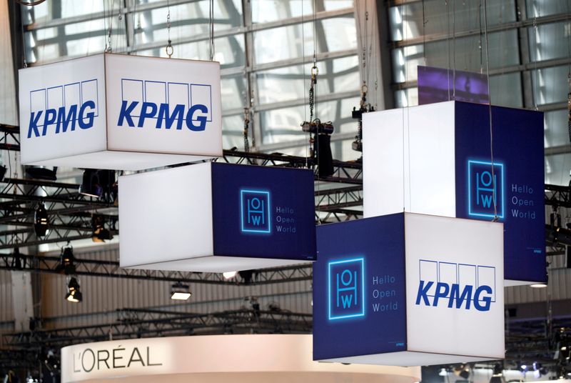 &copy; Reuters. FILE PHOTO: The logo of KPMG, a professional service company, is pictured during the Viva Tech start-up and technology summit in Paris, France, May 25, 2018. REUTERS/Charles Platiau
