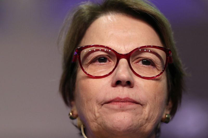 &copy; Reuters. Brazil's Agriculture Minister Tereza Cristina Dias attends the Brazil Investment Forum in Sao Paulo, Brazil October 10, 2019. REUTERS/Amanda Perobelli