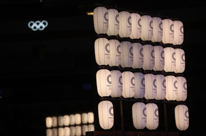 &copy; Reuters. Lanternas japonesas durante cerimônia de abertura dos Jogos de Tóquio
23/07/2021
REUTERS/Kai Pfaffenbach