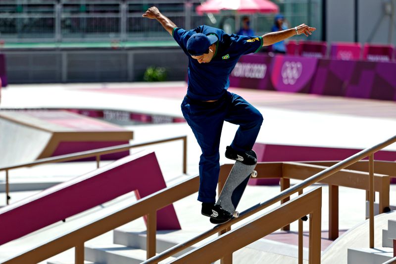 &copy; Reuters. Kelvin Hoefler na disputa do skate em Tóquio 2020
25/07/2020
Geoff Burke-USA TODAY Network