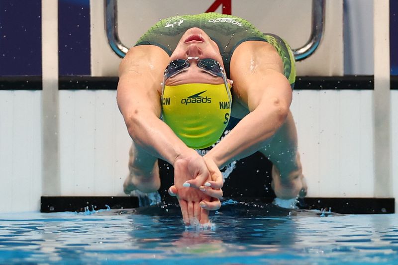 &copy; Reuters. Nadadora australiana Kaylee McKeown em Tóquio 2020
 25/7/2021    REUTERS/Kai Pfaffenbach