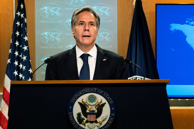 &copy; Reuters. وزير الخارجية الأمريكي أنتوني بلينكن في واشنطن بصورة من أرشيف رويترز.